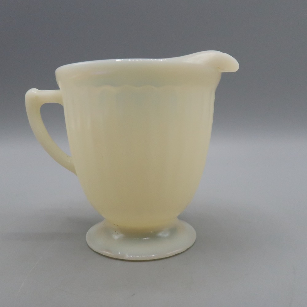 Vintage McKee French Ivory Laurel Creamer UV Glow Cremax Milk Glass Replacement